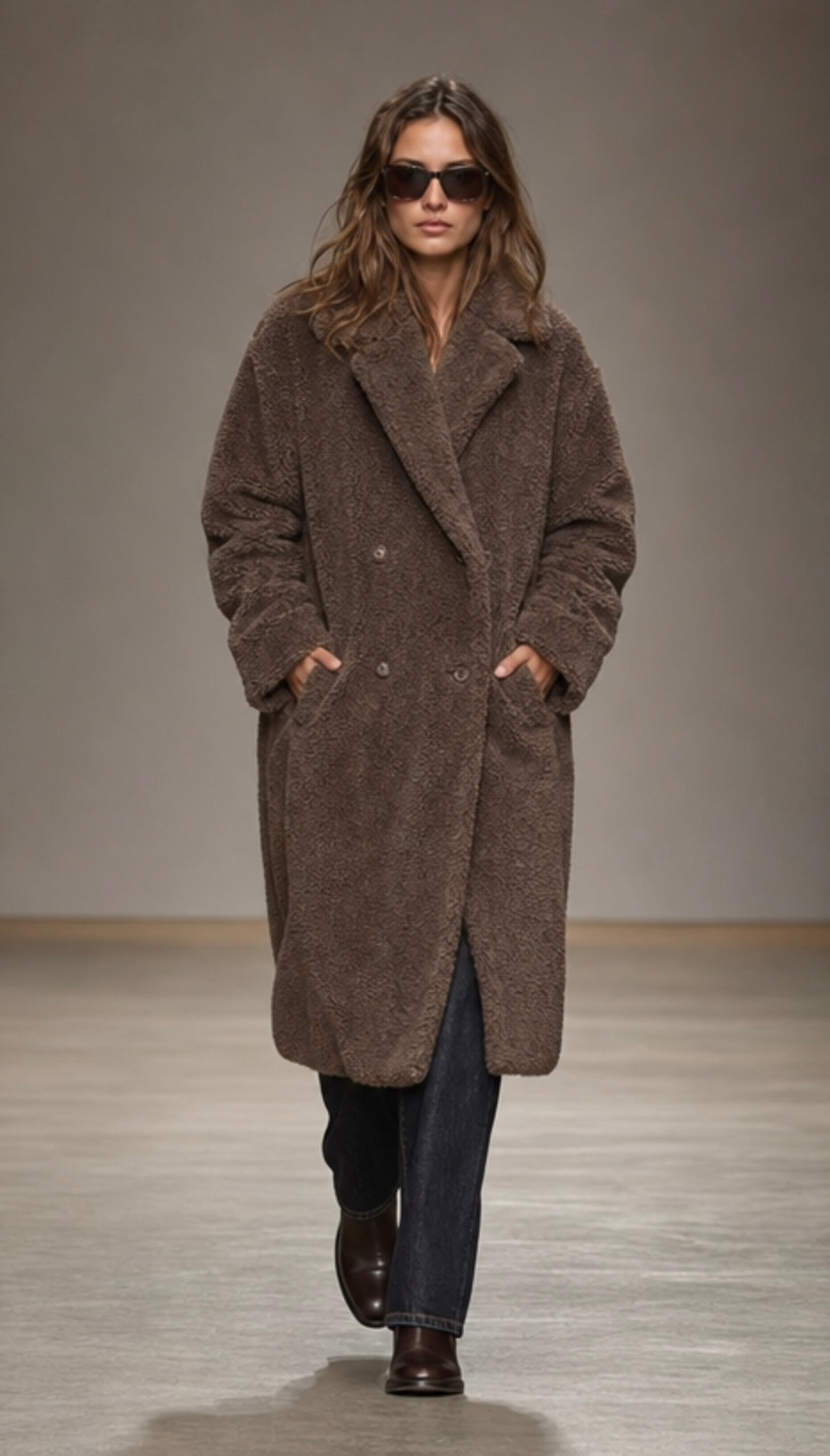 Teddy Bear Jacket - Dark Brown
