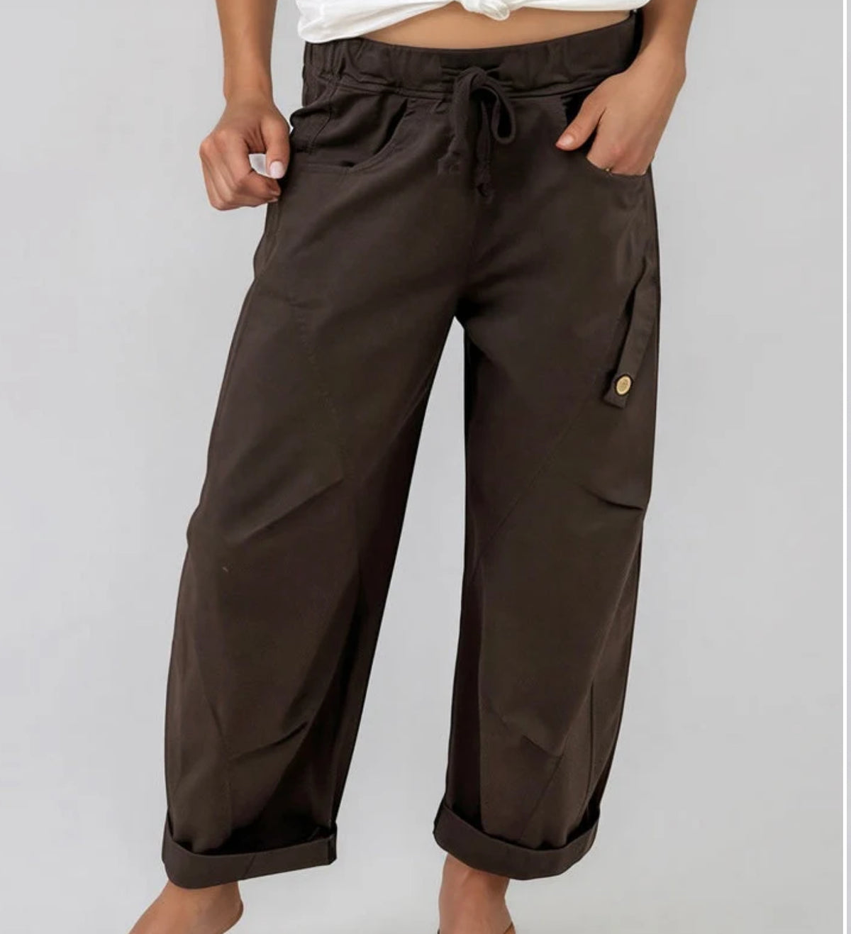 Le gemme Lucia barrel pant brown