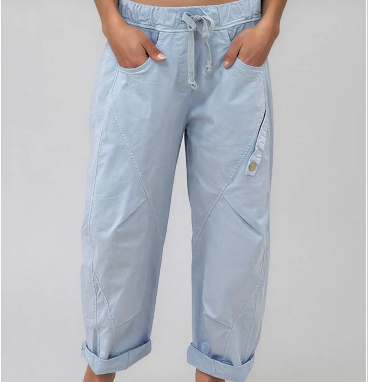 Le gemme Lucia barrel pants blue