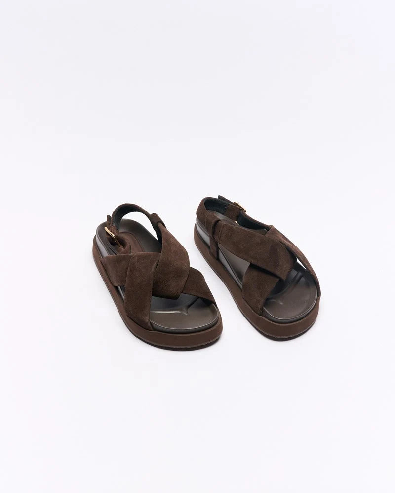 Mya Leather Sandal - Chocolate
