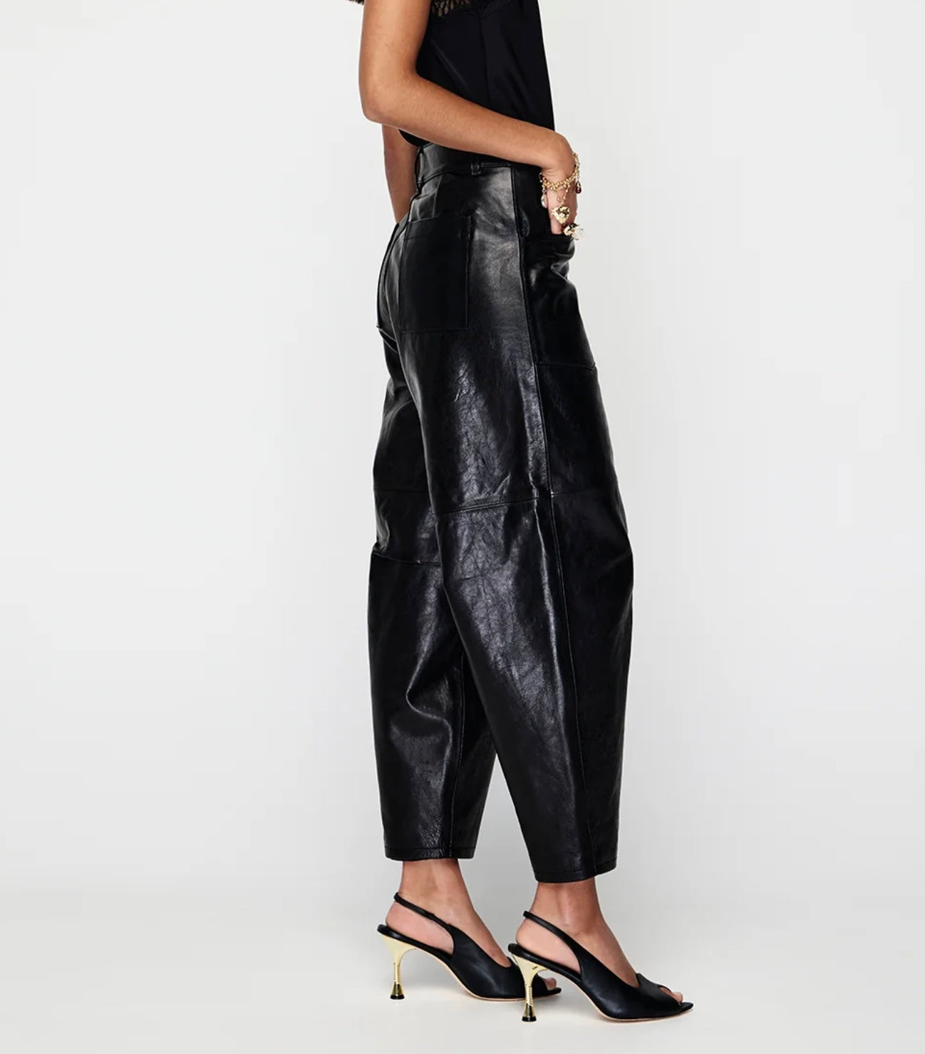 Mos Anika Leather Pants - Chocolate