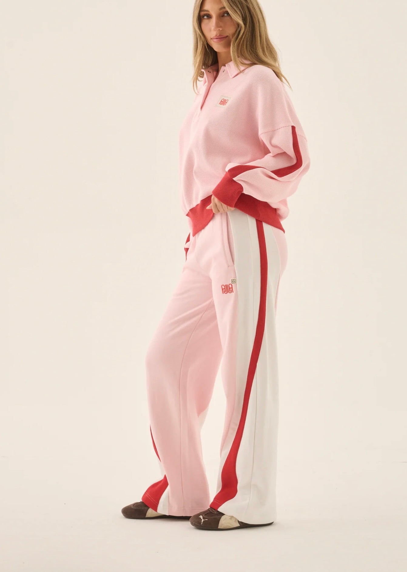 MALLORCA TRACKPANT SEA GREEN & BALLET PINK
