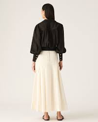 MOS The Label - lis embroidery midi skirt