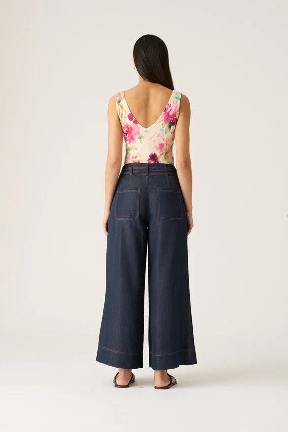 Mos The Label - Cleo Denim Wide Leg pant Indigo