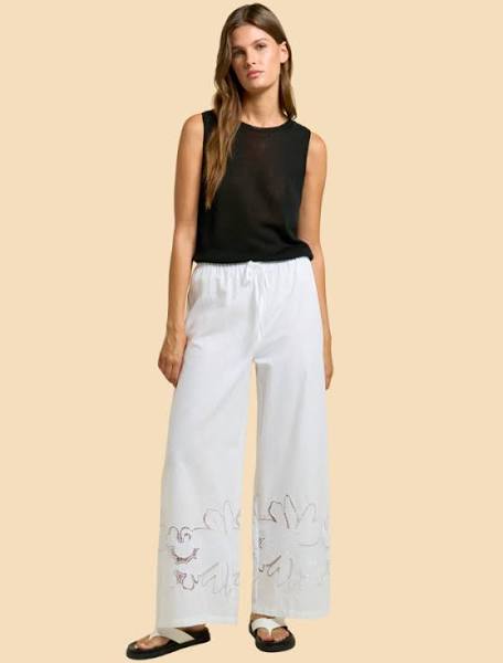 Little Lies - Wide White Pants