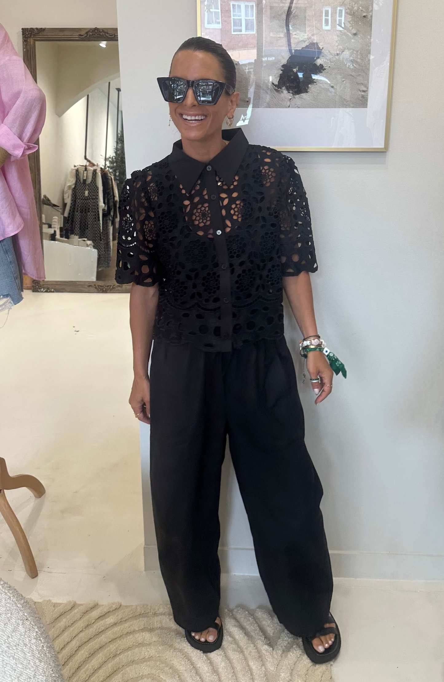 Mondara knitted black top