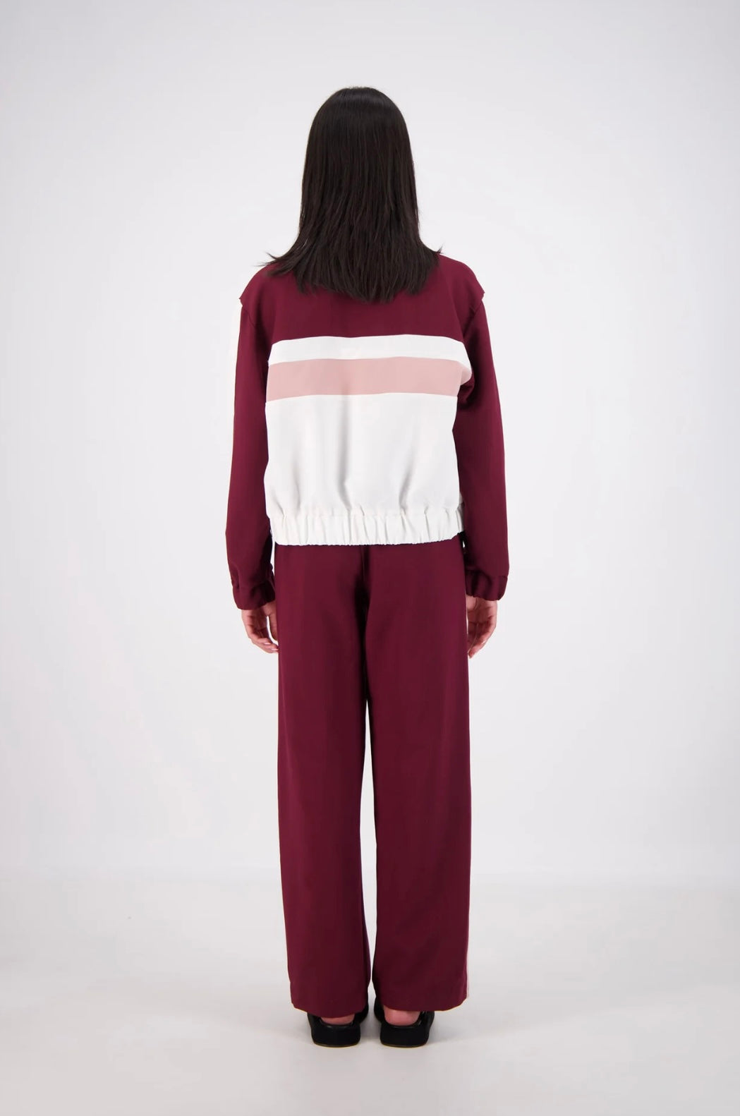 Jasmine Alexa Cassis Funnel Neck Jacket - Plum