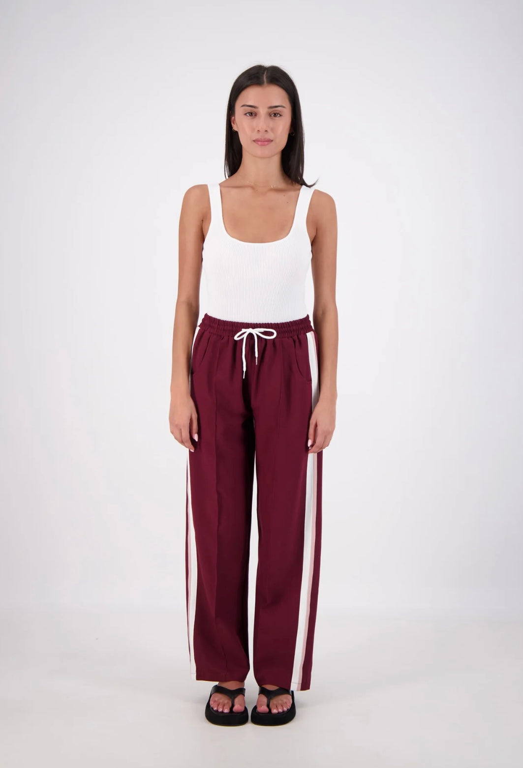 Jasmine Alexa Cassis Trouser - Plum
