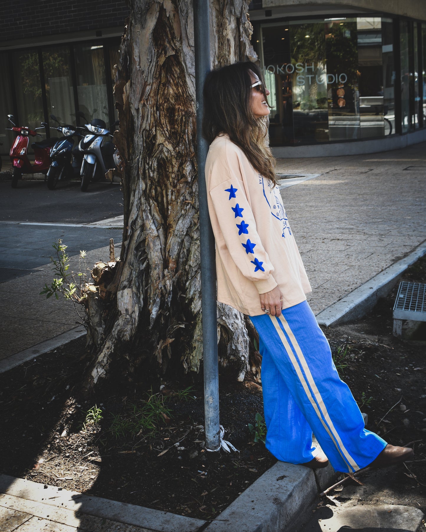 By Frankie Linen Racer Pant