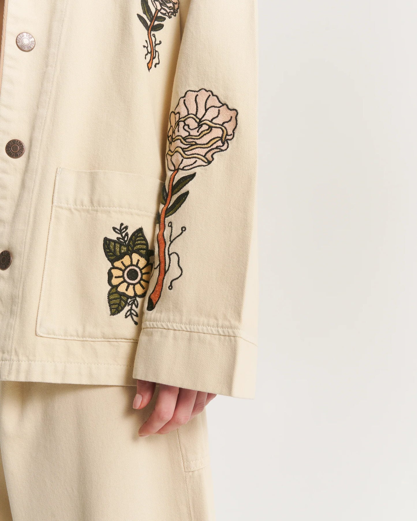 The Tales Floral Denim Overshirt Jacket