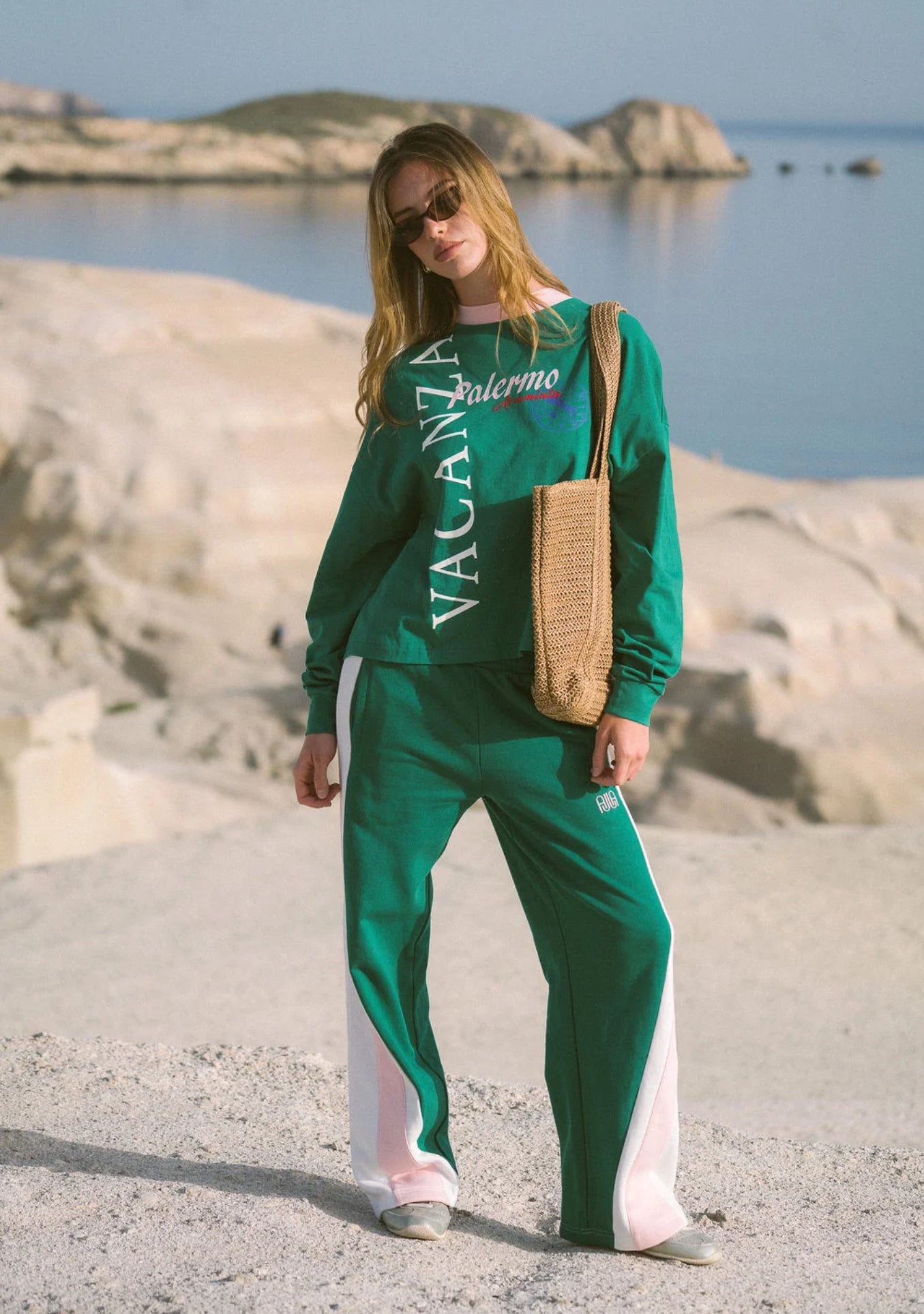 VACANZA LONG SLEEVE TEE SEA GREEN