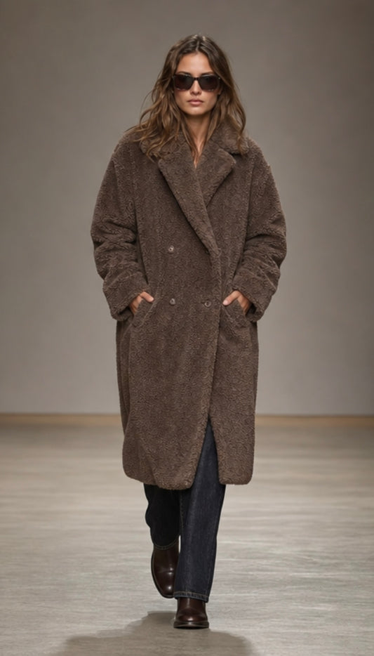 Teddy Bear Jacket - Dark Brown
