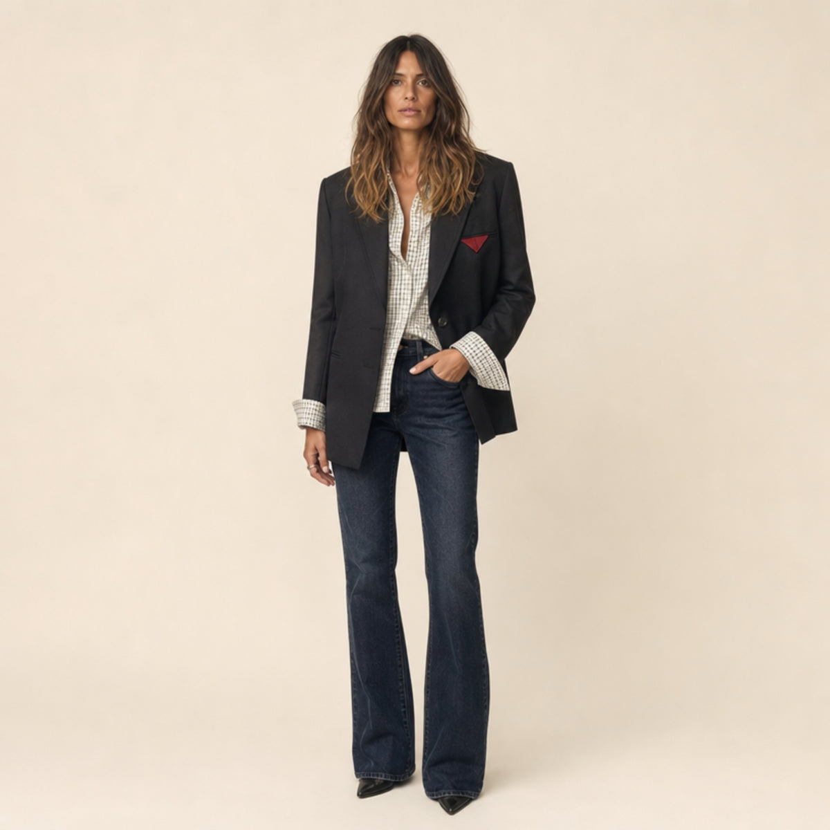 Mondara - Black & Red Blazer