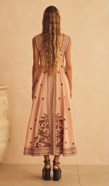 AUR OCEA Embroided Maxi Dress