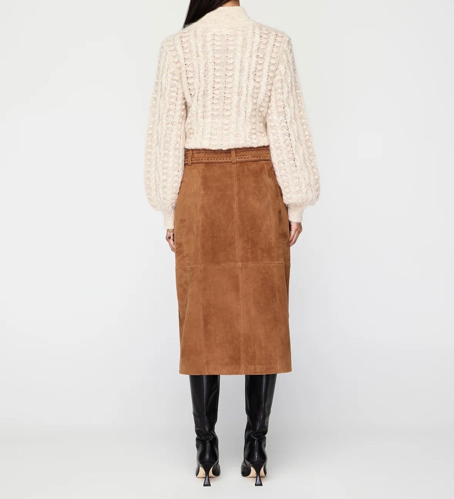 Mos Nola Suede Midi Skirt