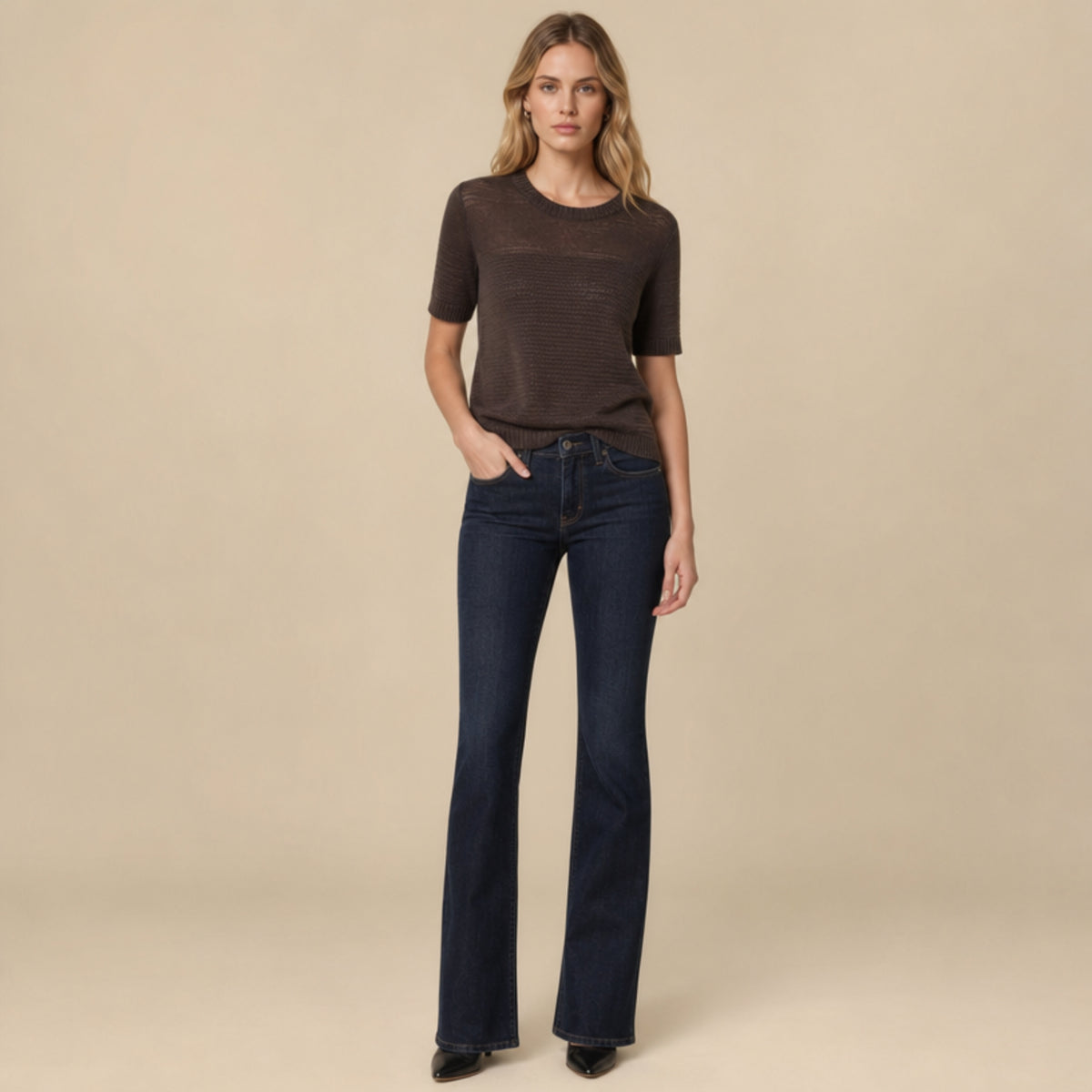 Short sleeve knit top - Little lies