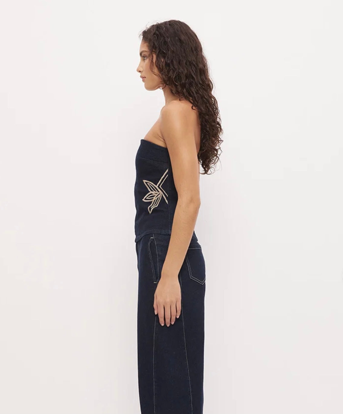 Cora Denim Bodice Ink Blue - Mon Renn