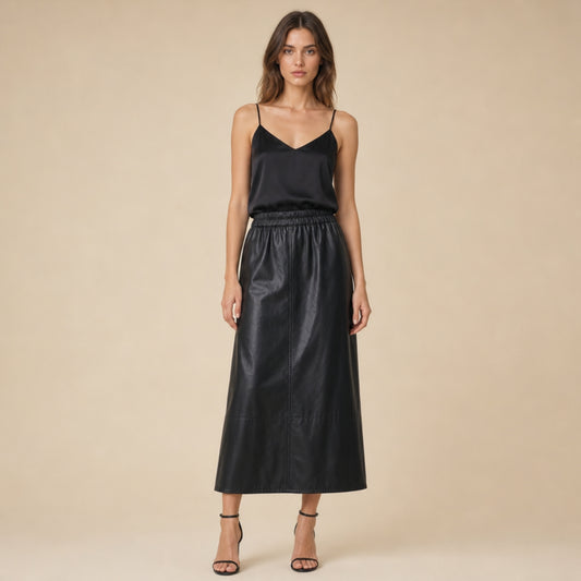 Leather skirt - Redberry