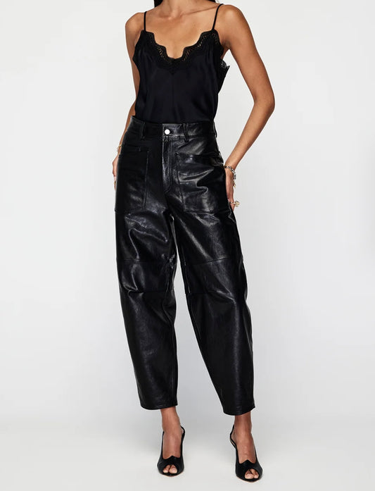 Mos - Anika Leather Pants Chocolate