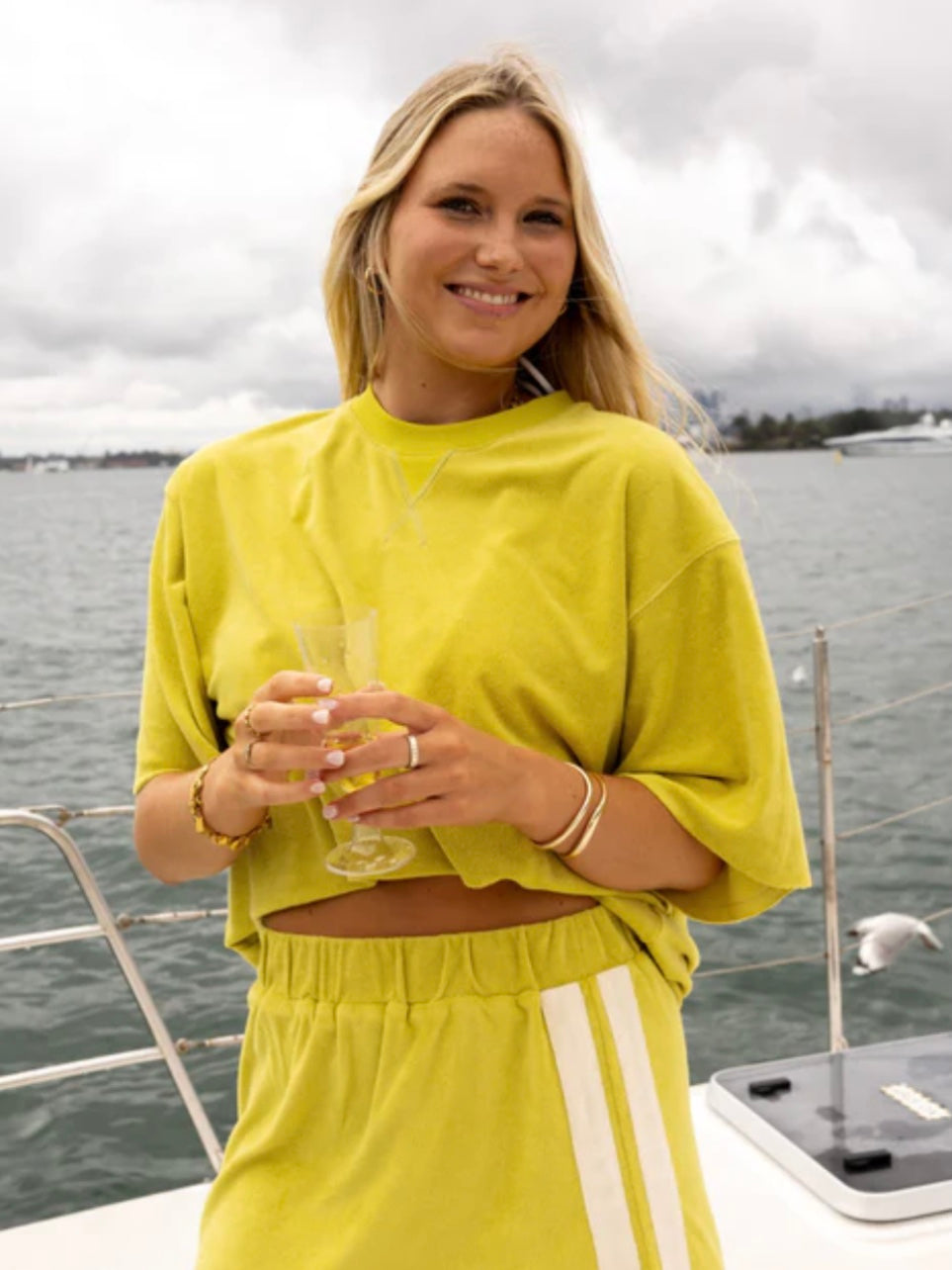 The Mason tee Terry Lime