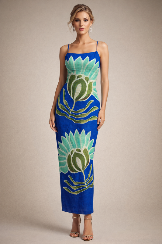 The Wolf Gang - Solsana Maxi Dress - Fern/linen