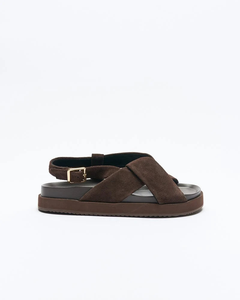 Mya Leather Sandal - Chocolate