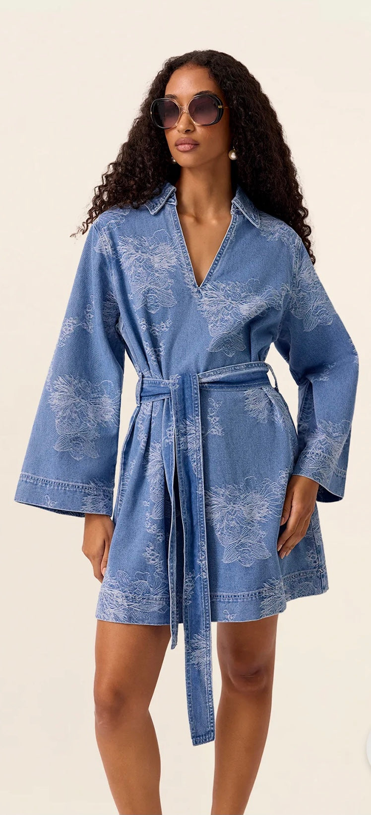 Elodie Denim Mini Dress - Mos