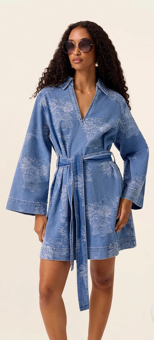 Elodie Denim Mini Dress - Mos