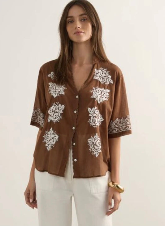 Auguste - Rosalie Blouse Cocoa