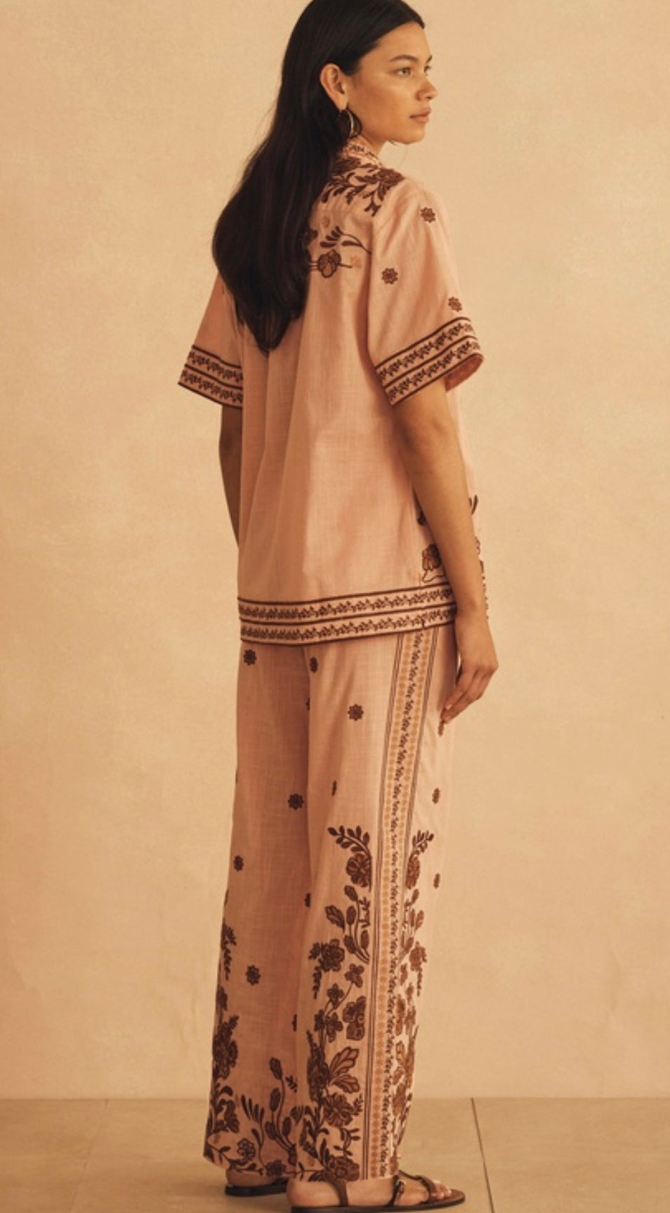 AUR OCEA Embroided Straight Cut Pant