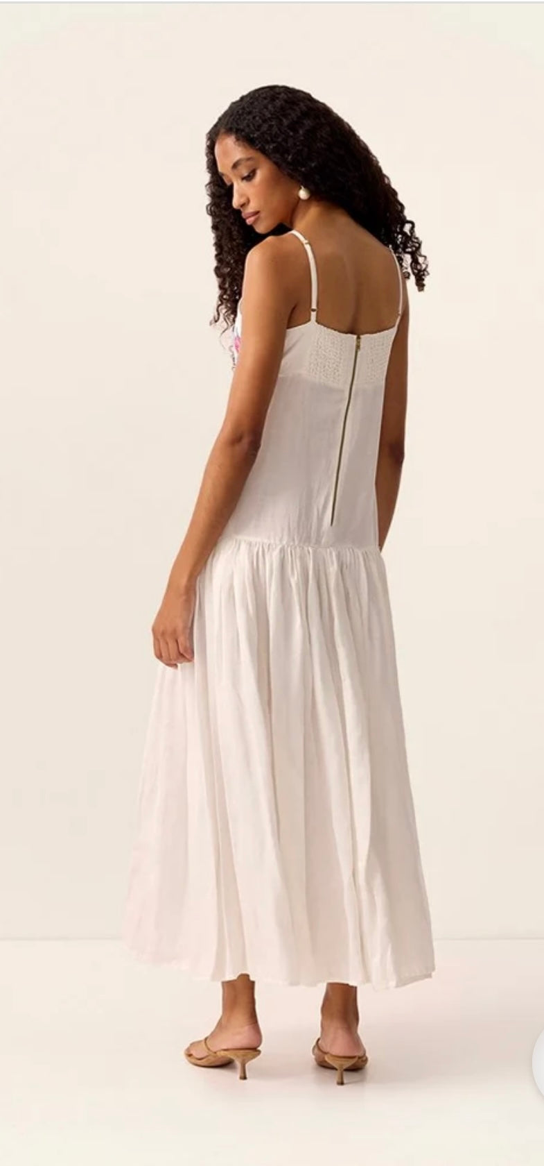 Tulip Embroidery Midi Dress - Mos