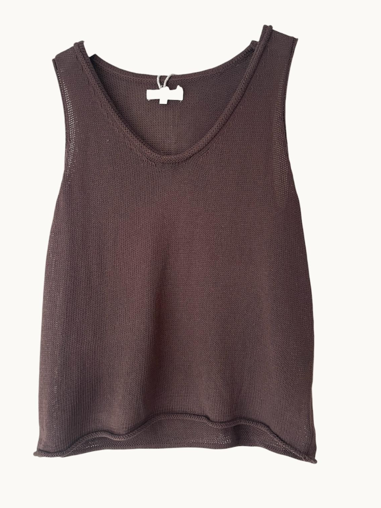Little Lies Scoop Spring Tank – Chocolate