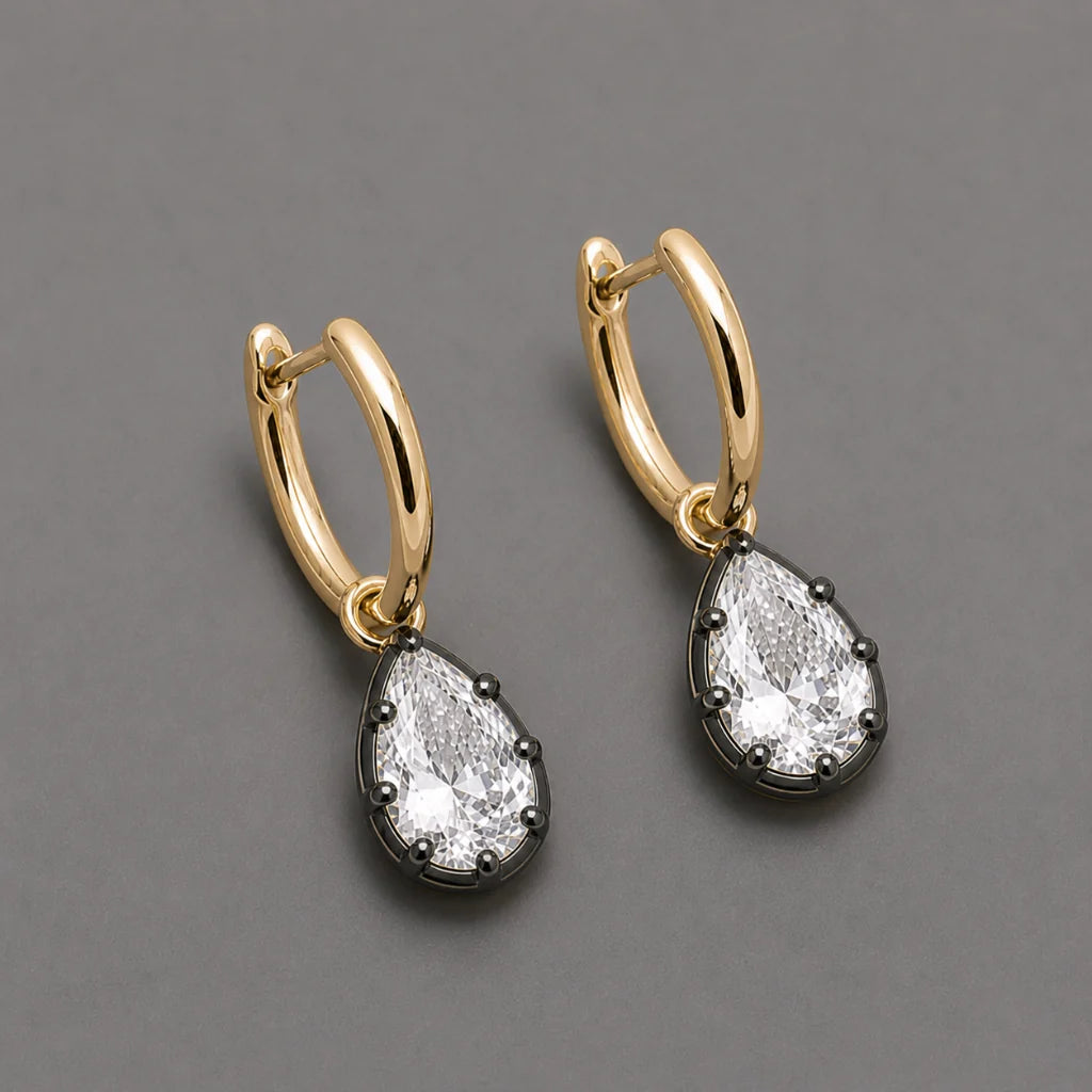 Pearl Cut Drop Earrings