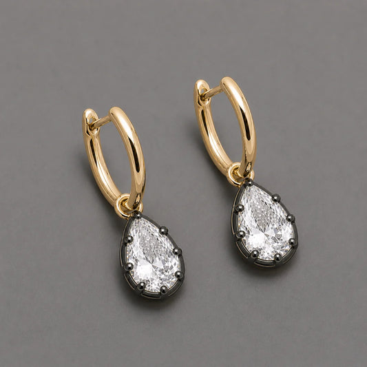 Pearl Cut Drop Earrings