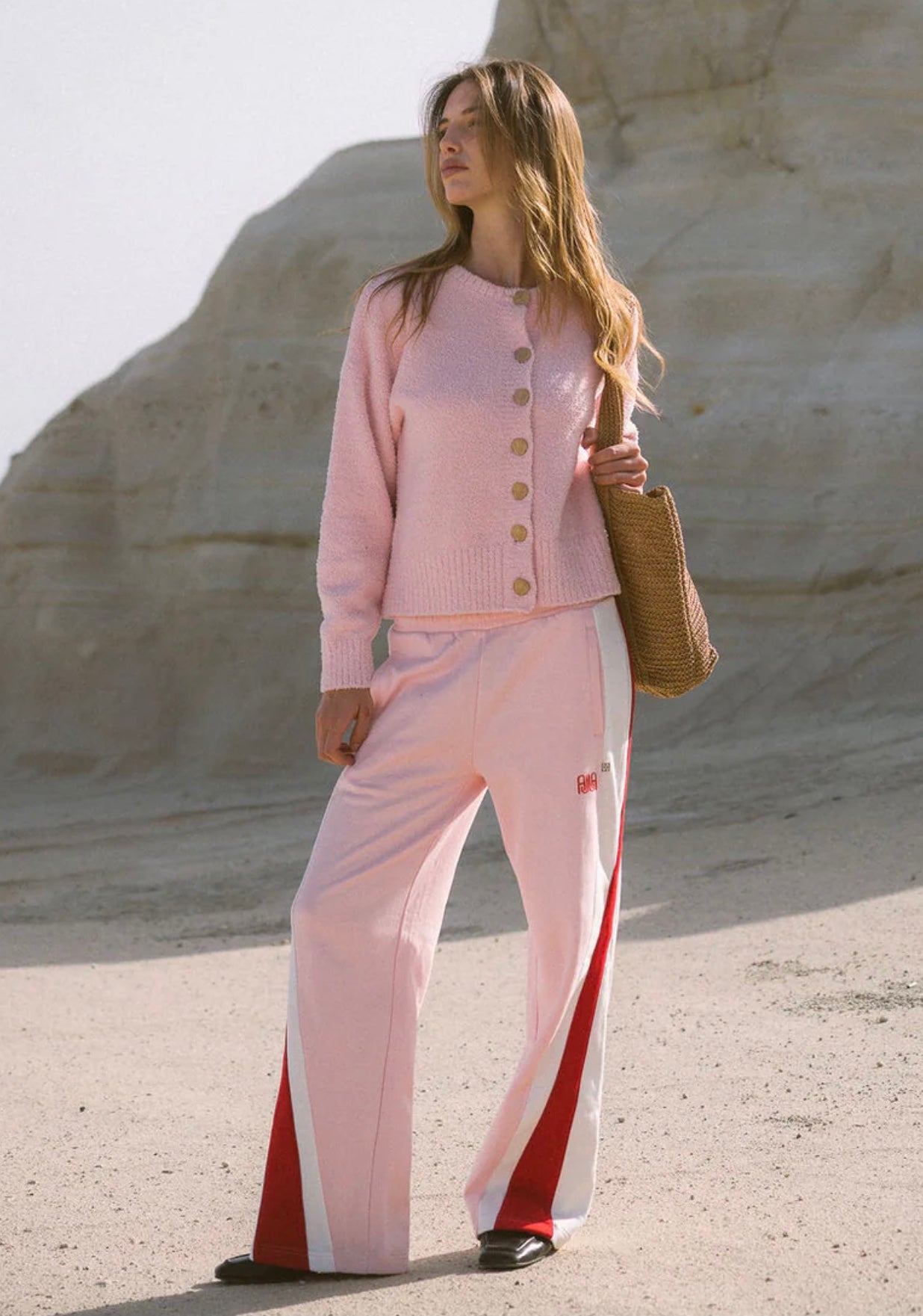 MALLORCA TRACKPANT SEA GREEN & BALLET PINK