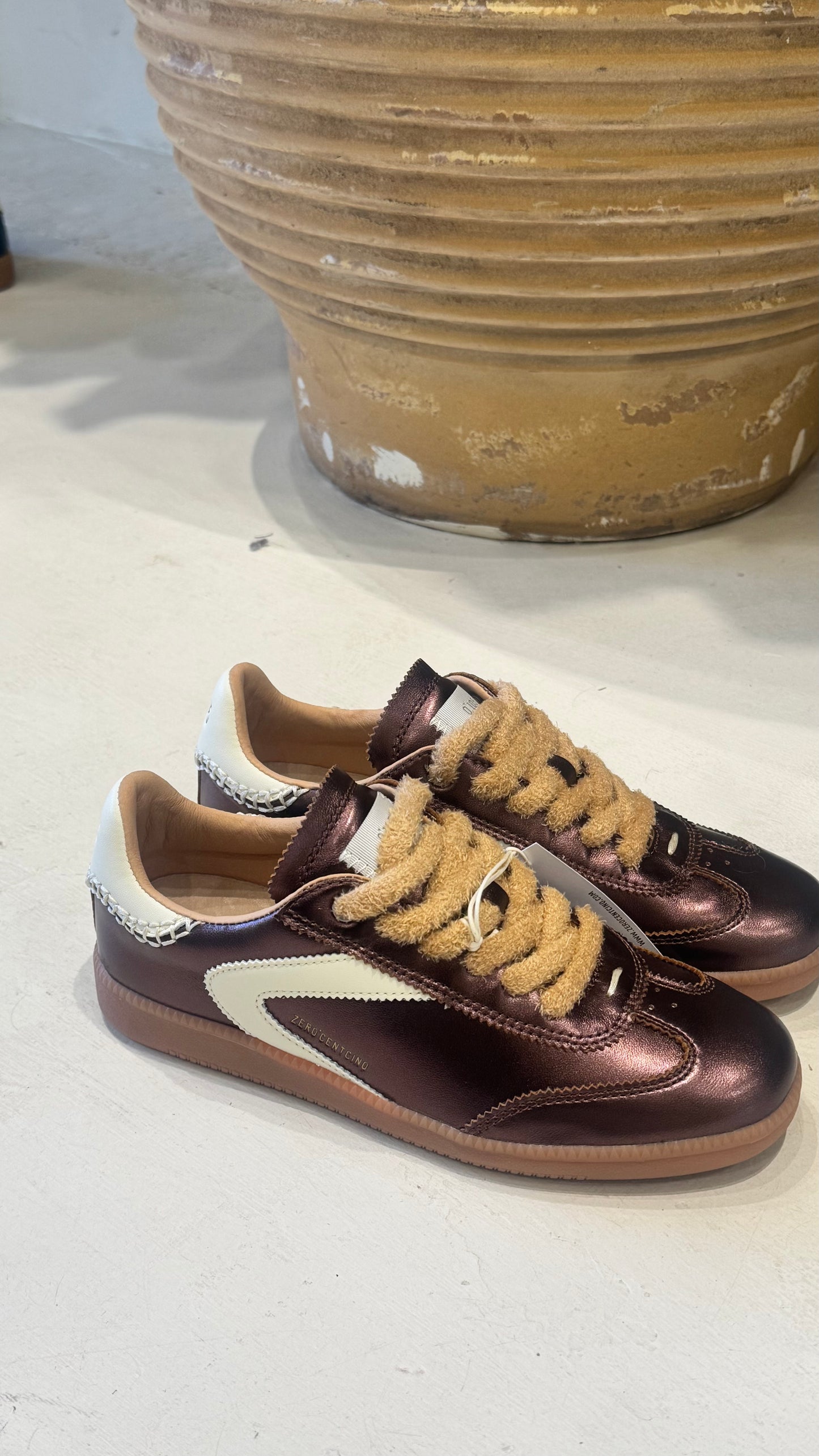 Metallic bronze 0-155 Zero Cent Cinq sneakers