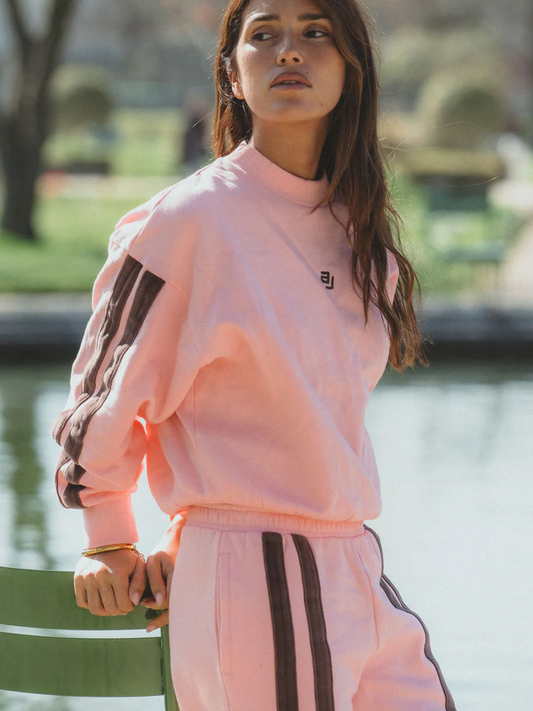 AJ LOGO SWEATSHIRT ROSE QUARTZ