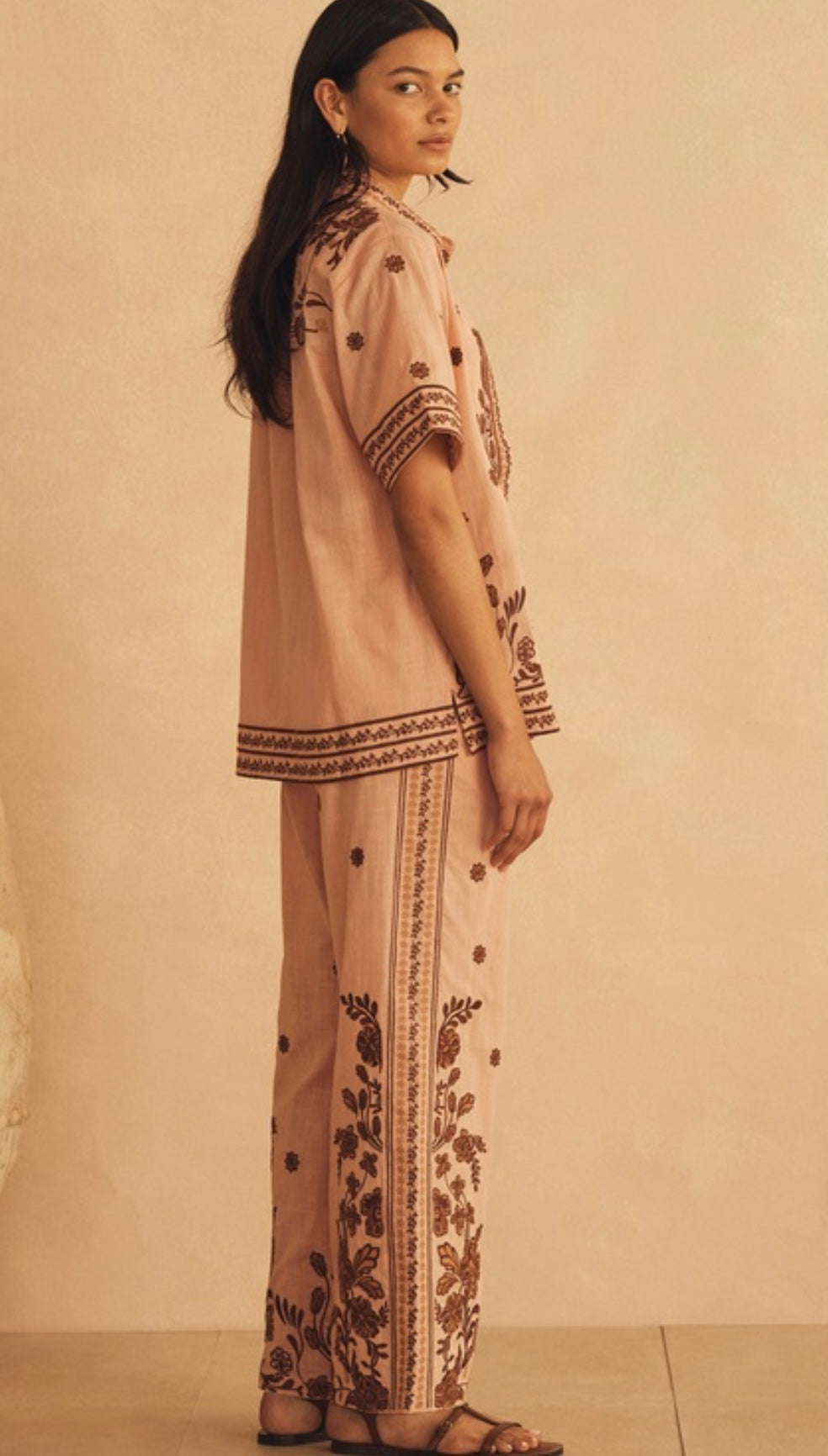 AUR OCEA Embroided Straight Cut Pant
