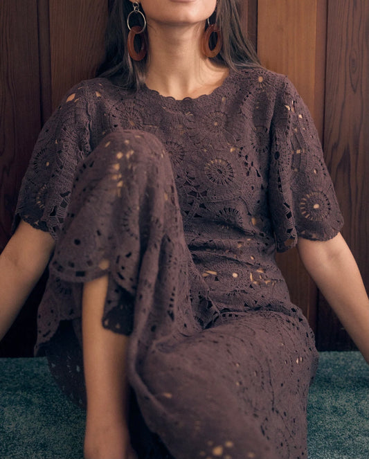 Anouk Crochet Midi Dress - Mos