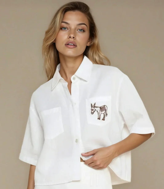 Nacida Top White Donkey