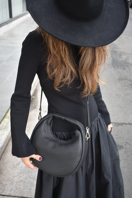Saben Halle Black Bubble Mini Bag