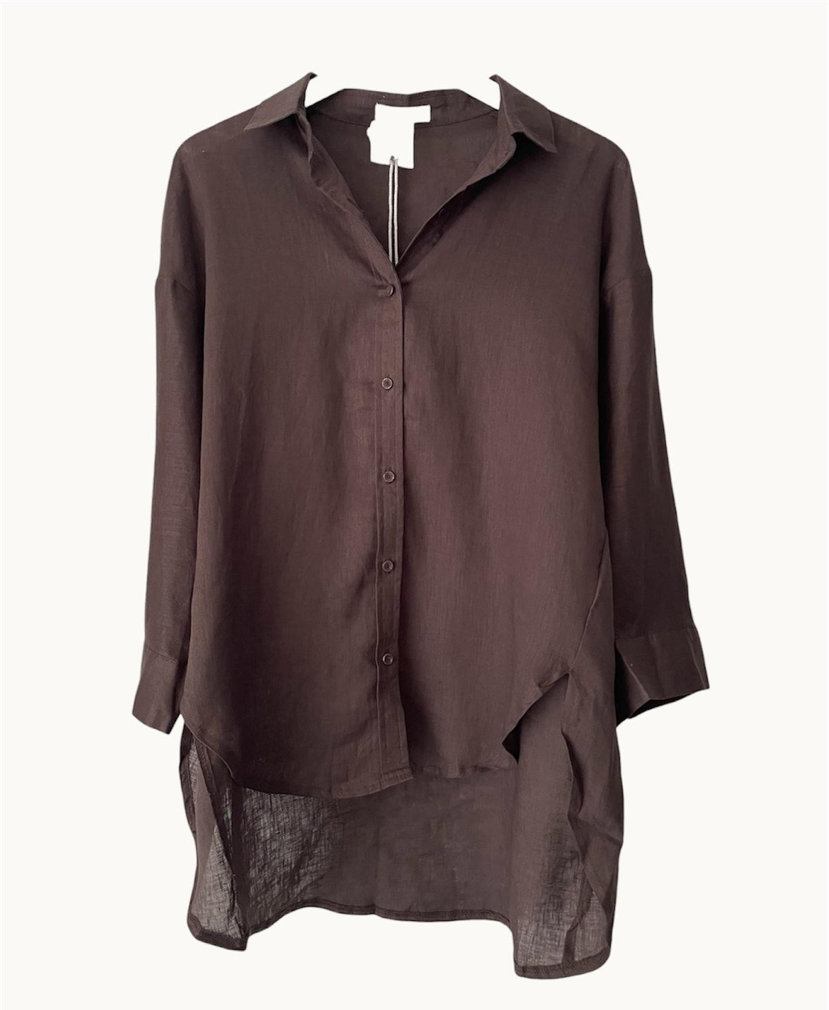 Little Lies - Linen Shirt Chocolate