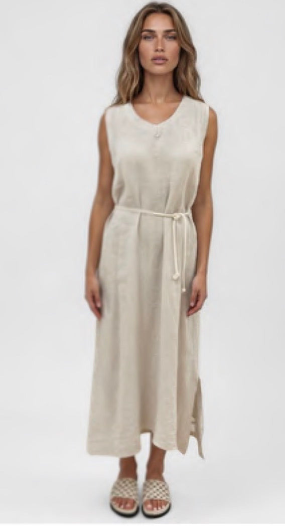 La Gemme - Alessia - Linen Belted Dress