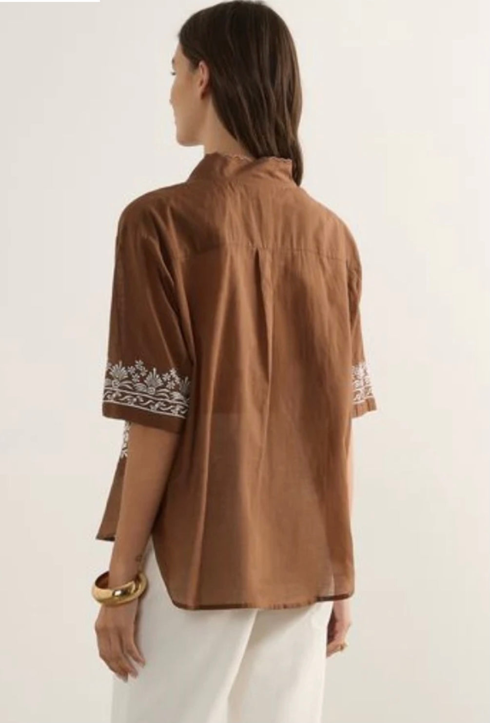 Auguste - ROSALIE BLOUSE -COCOA