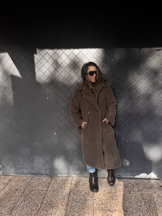 Teddy Bear Jacket - Dark Brown
