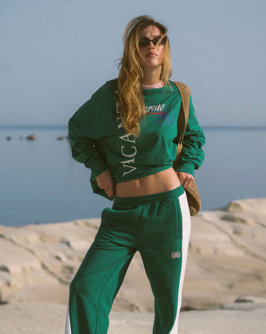Araminta James - Mallorca Trackpant Sea Green & Ballet Pink