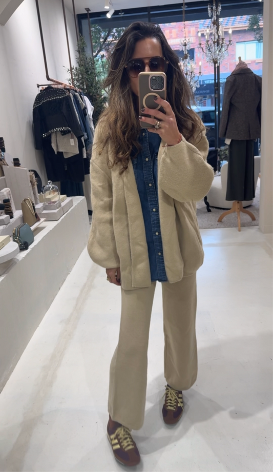 Paper Heart Beige Knit Pant