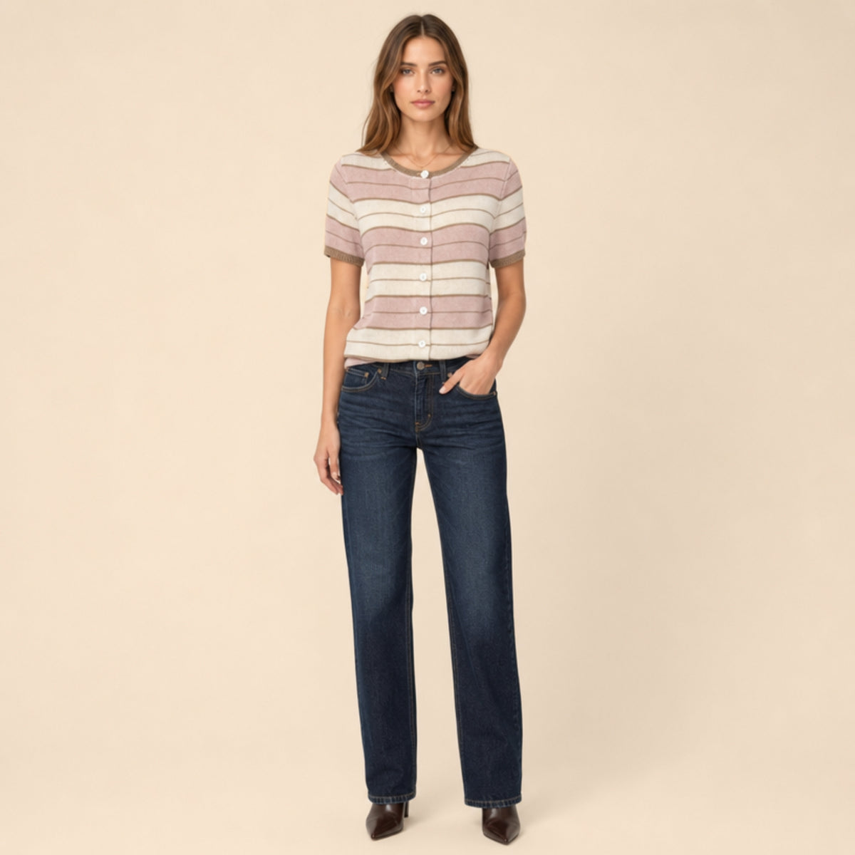 Striped knit top - Little lies