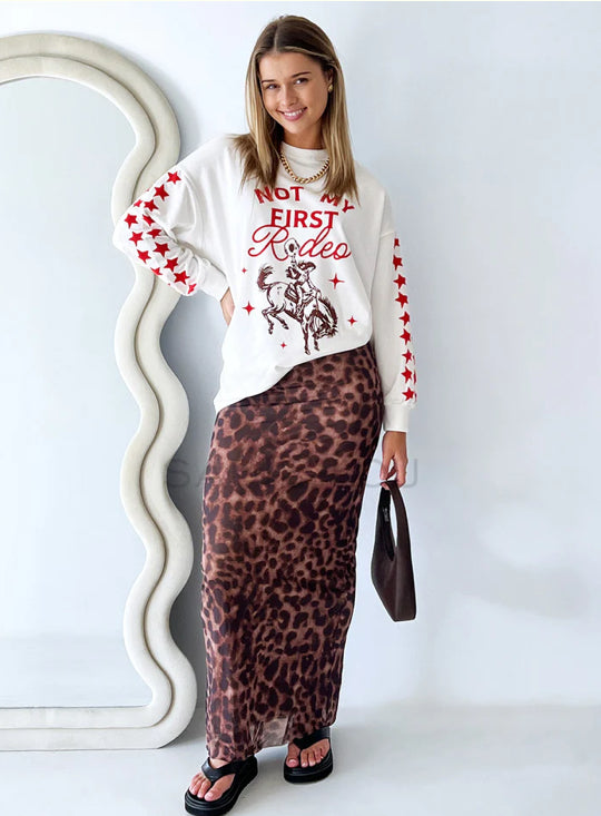 By Frankie Leopard Skirt