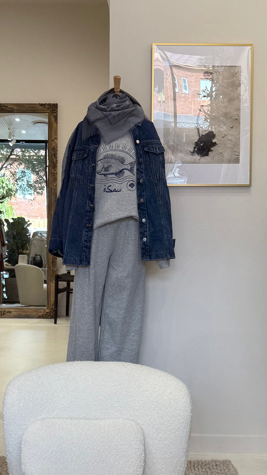 Lost In Lunar Track Top Light Grey